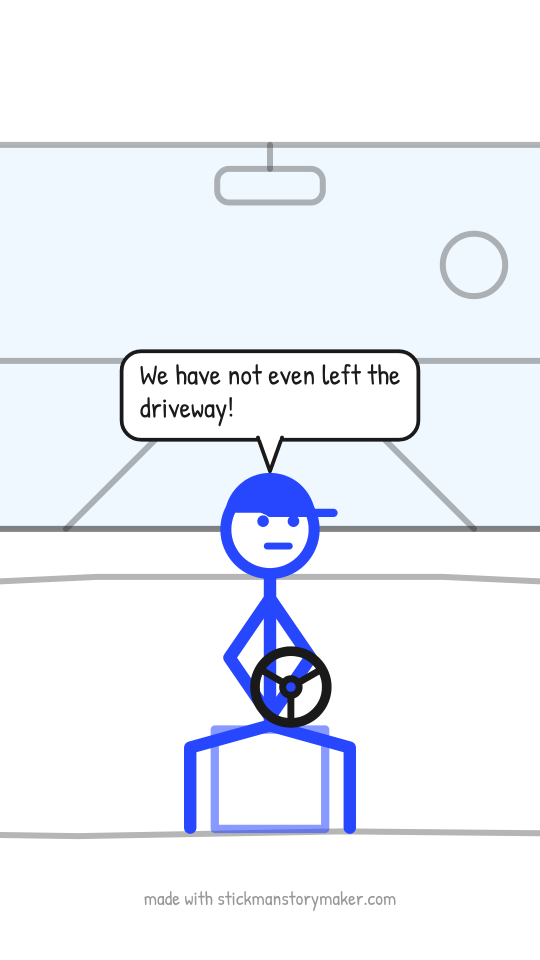 Preview: a scene from the "Are we there yet?" stick figure video