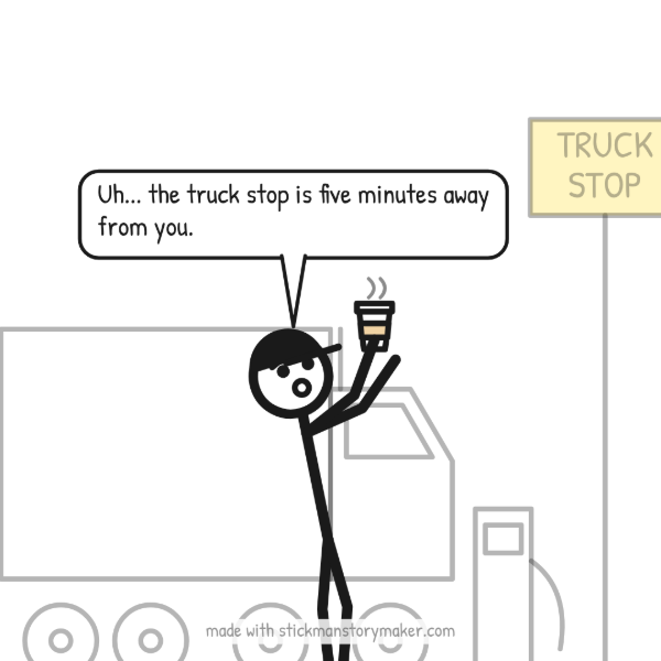 A scene from the "Dispatcher on the phone" stick figure video